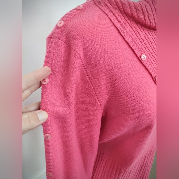 100% Cashmere Pink Sweater Women's Large Perfect Condition New York Avvenire - Picture 8 of 11